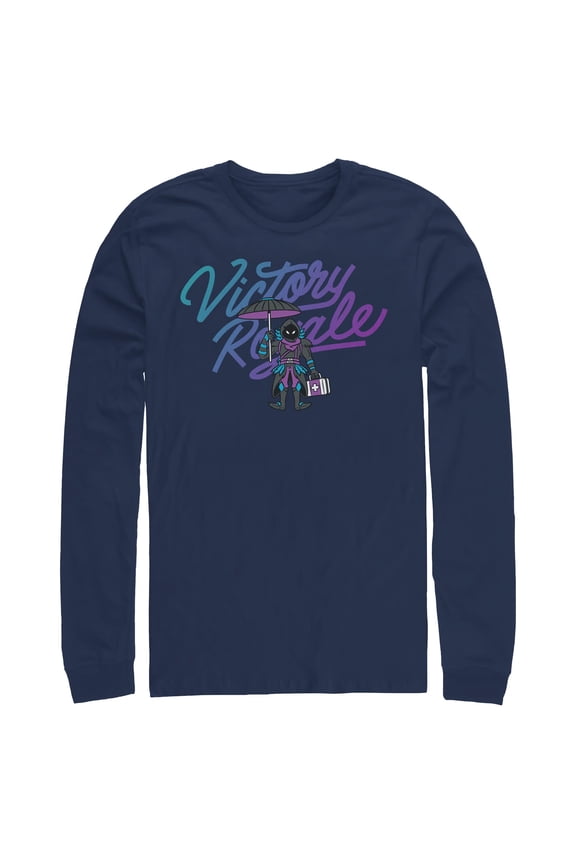 Mens Fortnite Raven Victory Royale Long Sleeve Shirt