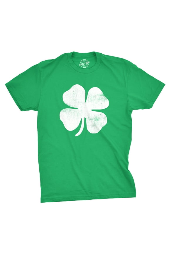 Mens Four Leaf Clover T Shirt Funny Saint Patricks Day Shamrock Lucky Green Tee Graphic Tees