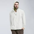 thumbnail image 1 of Men's Lightweight Waterproof Rain Shell Jacket Raincoat with Hood (White M), 1 of 7
