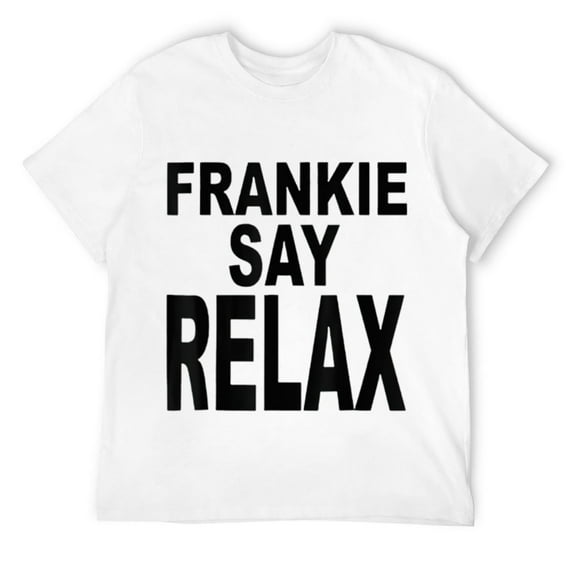 Mens Frankie Say Relax Funny Retro Vintage T-Shirt White XL