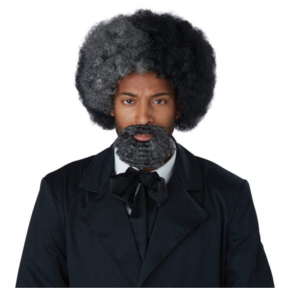 California Costumes Frederick Douglass Wig Goatee Black Halloween Costume Wig, for Adult