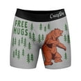thumbnail image 1 of Mens Free Hugs Boxer Briefs Funny Bear Graphic Novelty Gag Underwear for Guys, 1 of 6