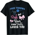 thumbnail image 1 of Mens Free Throws Or Pink Bows Your Daddy Loves You Gender Reveal T-Shirt, 1 of 3
