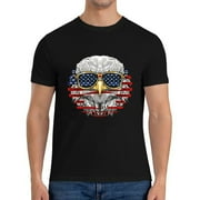 Mens Freedom Eagle Casual T-Shirt Black Small