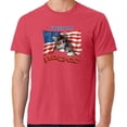 thumbnail image 1 of Mens Freedom Rocks Patriotic Kitten Cotton Tee Shirt, 2XL Poppy Red, 1 of 3