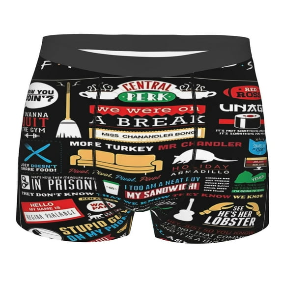 Mens Friends Tv Show Boxer Briefs for Men Breathable Underwear Ride-Up Underpants