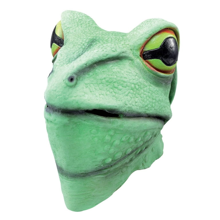 Frog Mask Rubber Overhead Green Frog Mask Rubber Overhead Green