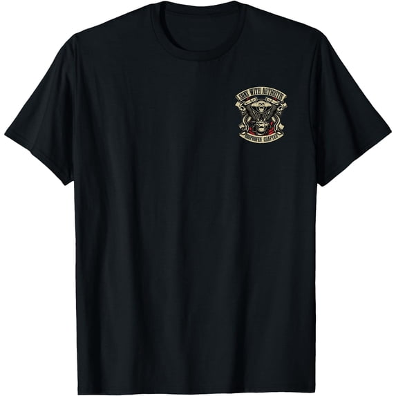 Mens Front & Back Sons with Arthritis Ibufropen Chapter Biker T-Shirt