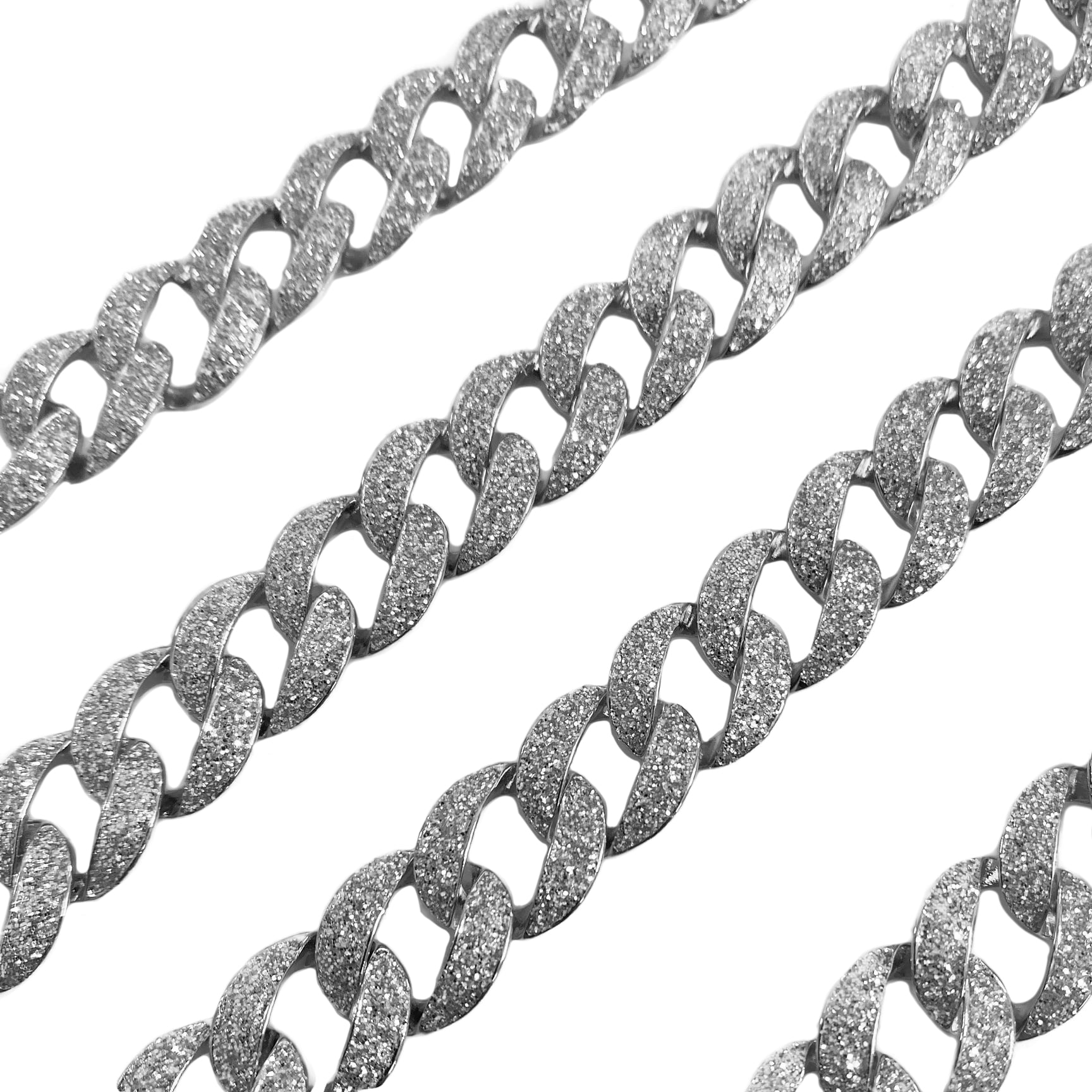 Simple Design Hip Hop Jewelry18K Gold Plated Iced Out Cuban Link Chain Necklace For Men