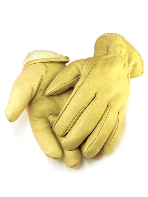 Mens Full Grain Tan Deerskin Gloves Lined 40 gram 3M Thinsulate 013T