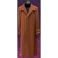 thumbnail image 1 of Mens Full Length 53 Inch Long Top Coat - Single Breasted - Microfiber Fabric Cognac, 1 of 1