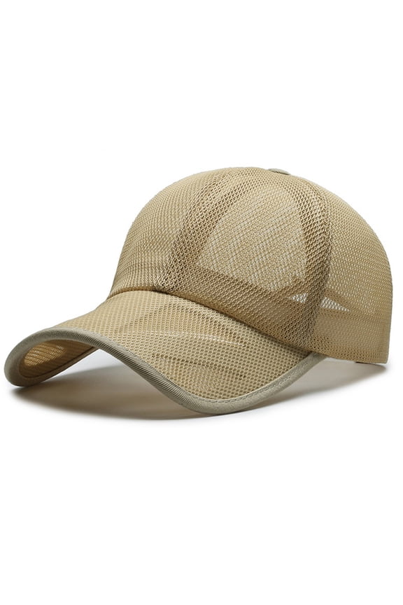 Mens Full Mesh Baseball Cap Hollow Brim Breathable Sunscreen Running Hat for Women Outdoor Sports Gym