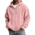 thumbnail image 1 of Mens Full Zip Corduroy Hoodies Oversized Long Sleeve Soft Warm Sweatshirt Fall Winter Outerwear With Pockets, 1 of 3