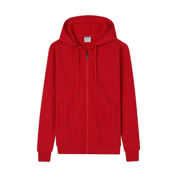 Mens Full Zip Fleece Hoodie 2025 Solid Color Warm Thick Winter Sweatshirt Casual Athletic Jacket Hooded Comfort Fit Fall Winter Thermal Lined Outerwear Essential