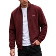 thumbnail image 1 of Mens Full Zip Fleece Jacket Lightweight Long Sleeve Hiking Jackets Zip Pockets Fall Winter Casual Outdoor Outerwear, 1 of 3