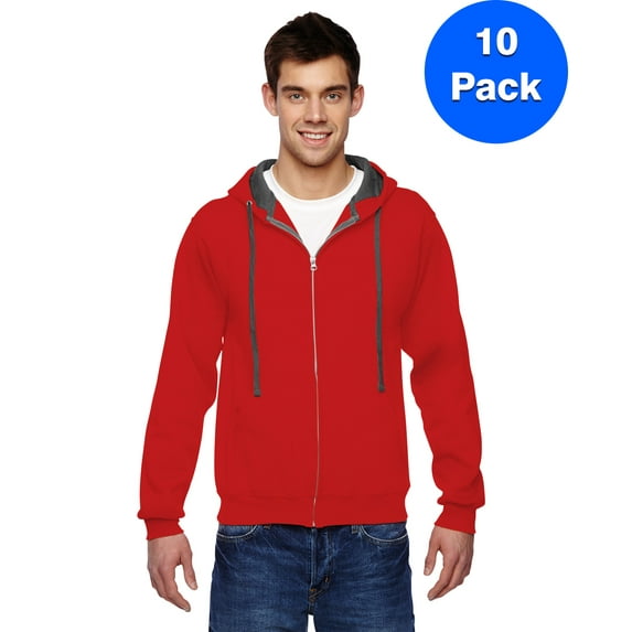 Mens Full-Zip Hooded Sweatshirt SF73R (10 PACK)