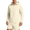 thumbnail image 1 of Mens Full Zip UPF 50 Sun Protection Hoodie Jacket Long Sleeve Lightweight Breathable UV Shirts with Pockets Big and Tall, 1 of 6
