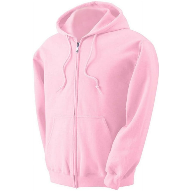 Gildan pink zip hoodie clearance