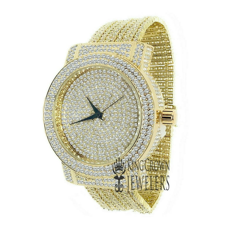Mens Fully Iced Out Micro Pave Ice Master Luxury Custom Watch