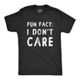 thumbnail image 1 of Mens Fun Fact I Don�t Care T Shirt Funny Sarcastic Joke Text Tee for Guys Graphic Tees, 1 of 9