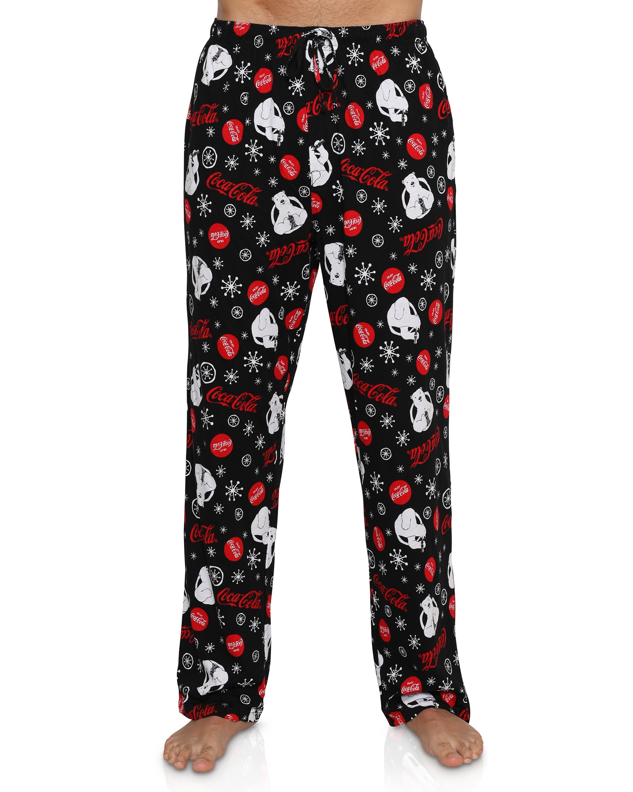 Mens Fun Pants Lounge Pajama Pants Boxers Adult Sleepwear, Coca