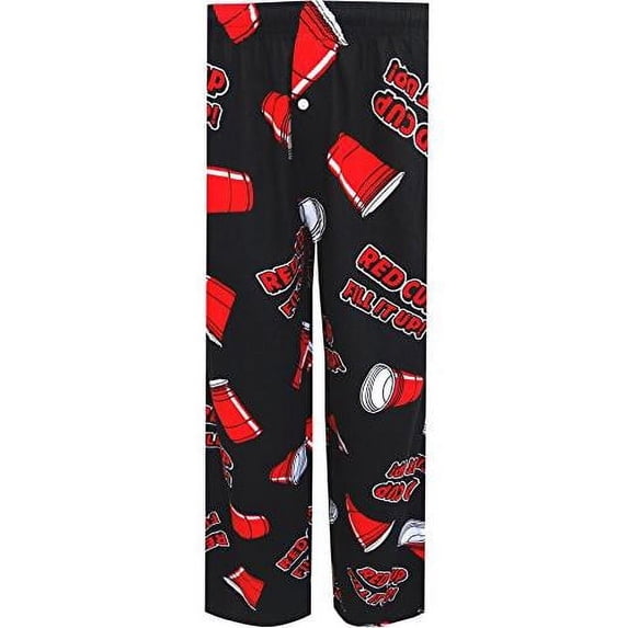 Mens Fun Pants Lounge Pajama Pants Boxers Adult Sleepwear, Fill It Up, Size: Medium