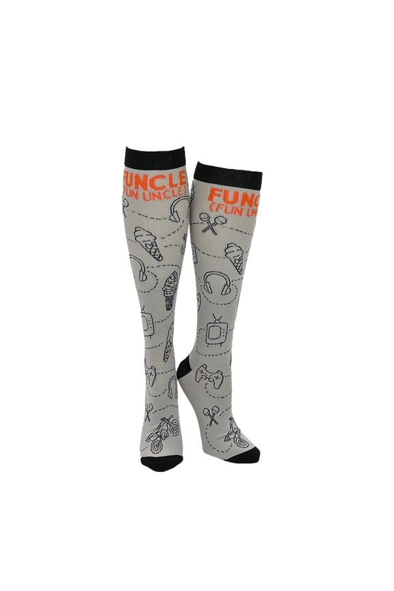 Mens Funcle Compression Sock Fun Uncle High Socks Funny Compression Socks for Men