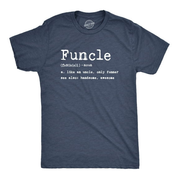 Mens Funcle Definition T shirt Funny Graphic Uncle Family Tee Novelty Print Graphic Tees