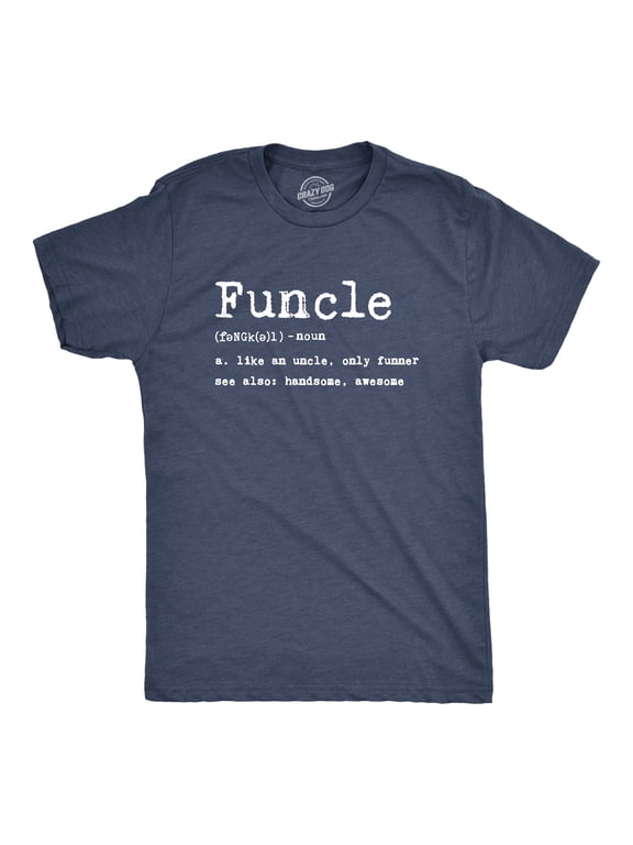 Mens Funcle Definition T shirt Funny Graphic Uncle Family Tee Novelty Print Graphic Tees
