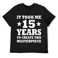 thumbnail image 1 of Mens Funny 15th Birthday Gift For-15-Year Old Teens Boys Girls T-Shirt Black Small, 1 of 5