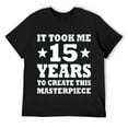 thumbnail image 1 of Mens Funny 15th Birthday Gift For-15-Year Old Teens Boys Girls T-Shirt Black Small, 1 of 1