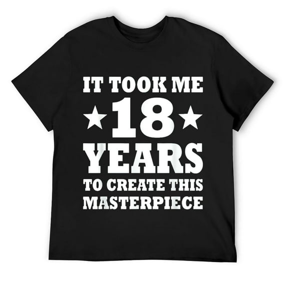 Mens Funny 18th Birthday Gift For-18-Year Old Teens Boys Girls T-Shirt Black
