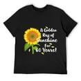 thumbnail image 1 of Mens Funny 60th Birthday Sunflower Golden Ray of Sunshine T-Shirt Black, 1 of 5