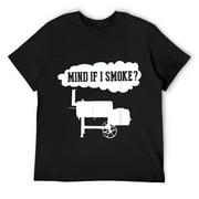 Mens Funny BBQ Pitmaster Offset Smoker Pit Accessory Gift For Dad T-Shirt Black