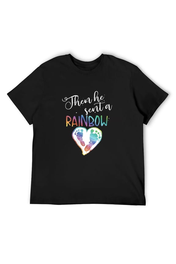 Mens Funny Baby Pregnancy Announcement Rainbow Gift Mom To Be V-Neck T-Shirt Black 4X-Large