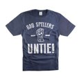 thumbnail image 1 of Mens Funny Bad Spellers Untie T-shirt Humor Gifts English Grammar Tee Shirt Funny Saying Tee (X-Large Navy Blue), 1 of 6