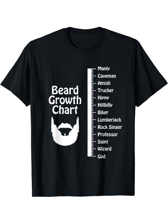 Mens Funny Beard Chart | Funny Sarcastic Gift for Beard Guys T-Shirt