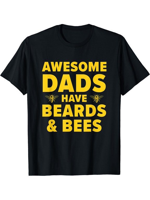Mens Funny Beekeeper Bee Beekeeping Dad Beard Father T-Shirt