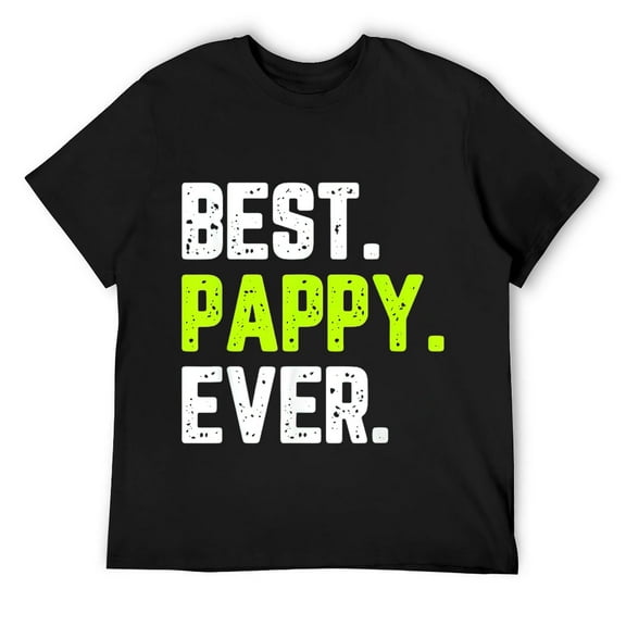 Mens Funny Best Pappy Ever Family Cool T-Shirt Black