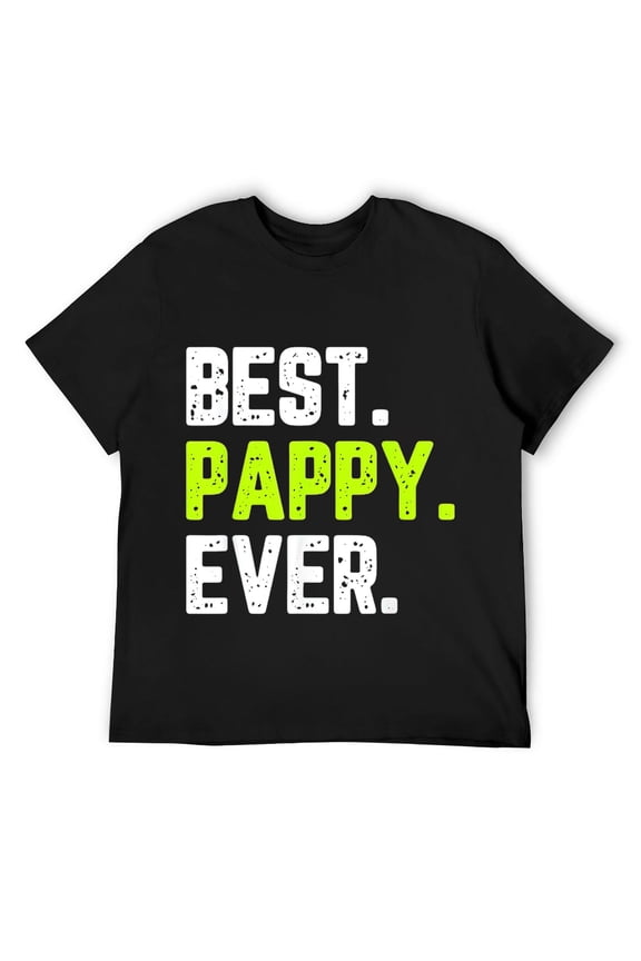 Mens Funny Best Pappy Ever Family Cool T-Shirt Black