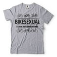 thumbnail image 1 of Mens Funny Bikesexual Shirt Bike Shirts Bicycle Shirt Funny Sarcastic T shirt Cycling Cyclist Tee (XX-Large Grey), 1 of 6