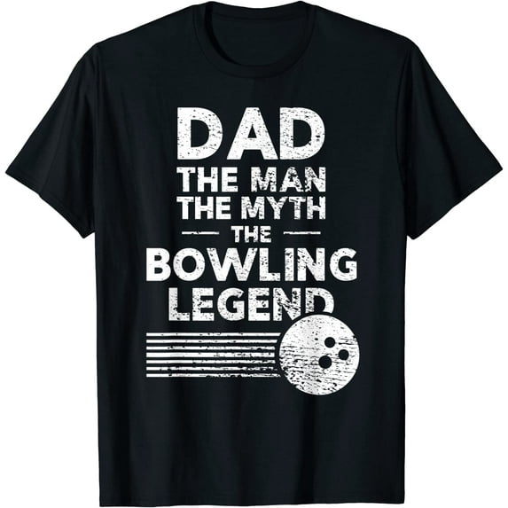 Mens Funny Bowling Shirt For Dad | The Man The Myth T-Shirt