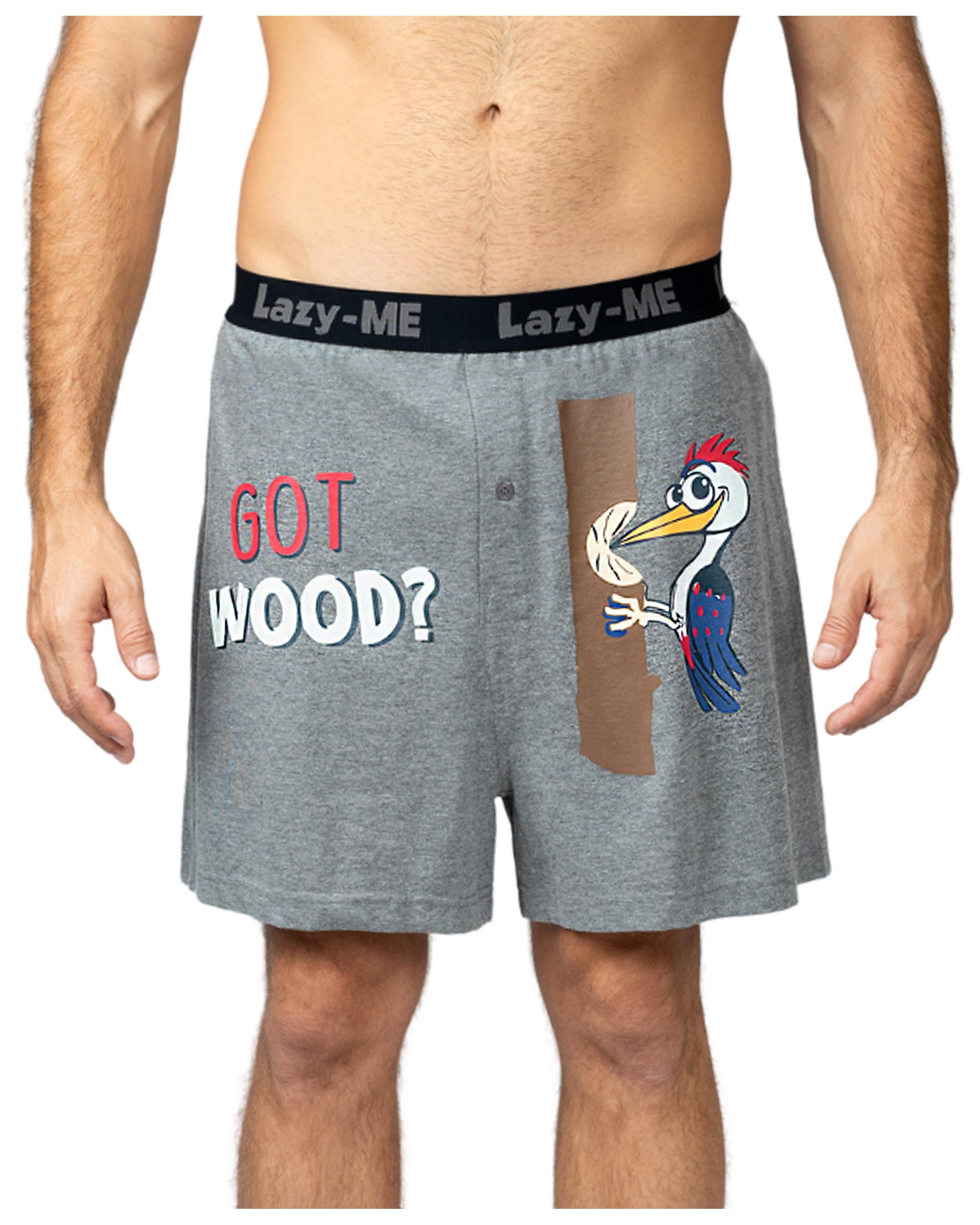 Mens Funny Boxer Shorts Male Sizes XS L Got Size S Lazy Me