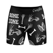 Mens Funny Boxers Bone Zone Sarcastic Skeleton Graphic Underwear for Men