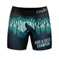 thumbnail image 1 of Mens Funny Boxers Hide and Seek Champion Sarcastic Bigfoot Underwear for Men, 1 of 4