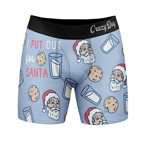 Mens Funny Boxers I Put Out for Santa Sarcastic Christmas Underwear for Men