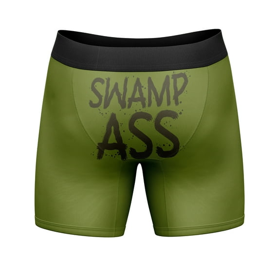 Mens Funny Boxers Swamp Ass Sarcastic Graphic Underwear for Men