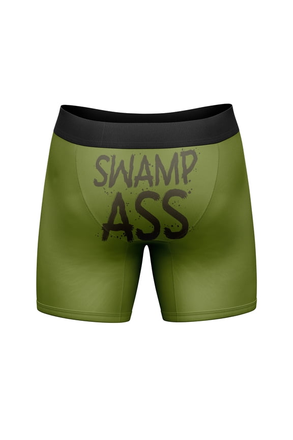 Mens Funny Boxers Swamp Ass Sarcastic Graphic Underwear for Men