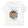 thumbnail image 1 of Mens Funny Chef Cooking Food Is My Love Language T-Shirt White 3XL, 1 of 5