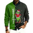 thumbnail image 1 of Mens Funny Christmas Shirt Men Ugly Christmas Pull Over Naughty Nice Army Green XXL, 1 of 4